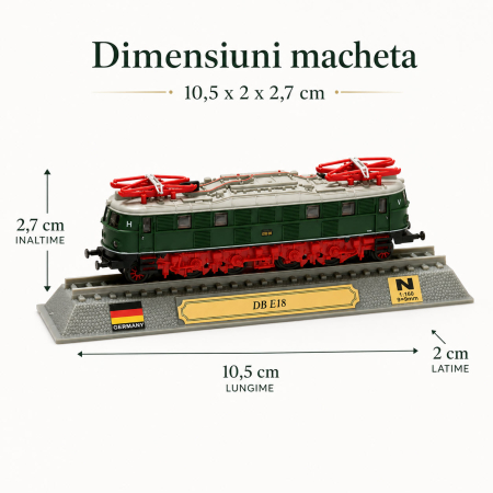 Macheta statica locomotiva electrica DB E18 Germany, scara 1:160 N, Del Prado [2]