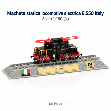 Macheta statica locomotiva electrica E.550 Italy, scara 1:160 N, Del Prado [1]