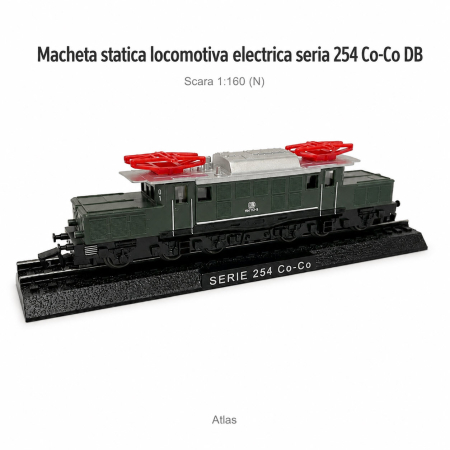 Macheta statica locomotiva electrica Serie 254 Co-Co DB, scara 1:160 N, Atlas [1]
