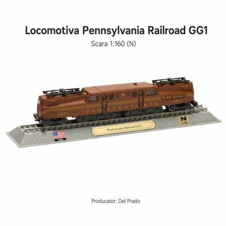 Macheta statica locomotiva Pennsylvania Railroad GG1 1:160 N, Del Prado, maro [1]