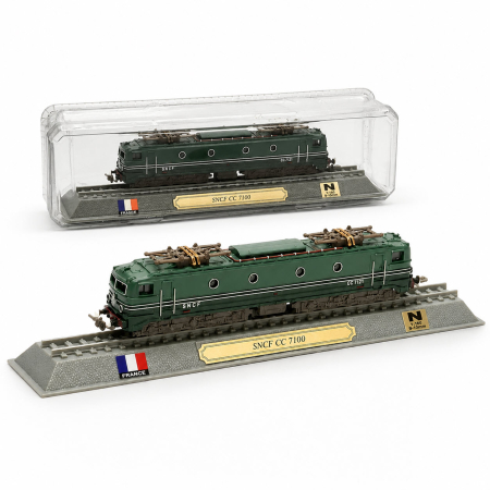 Locomotive - Macheta statica locomotiva SNCF CC 7100 1:160 N, Del Prado, verde