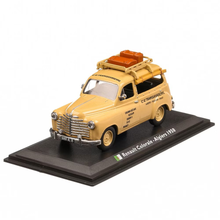 Masini de strada - Macheta Taxi Renault Colorale Algiers 1950, Scara 1:43, Bej, Atlas