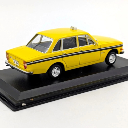 Macheta Taxi Volvo 144 Stockholm 1970, scara 1:43, galben-negru, Atlas [2]