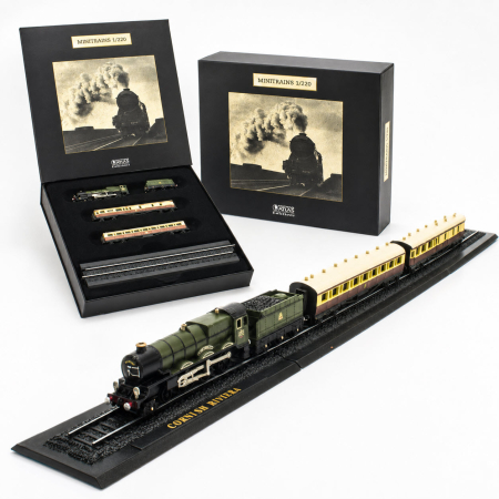 MACHETE AUTOBUZE SI TRAMVAIE - Macheta Tren Cornish Riviera 1:220 Z, Atlas Editions, set static