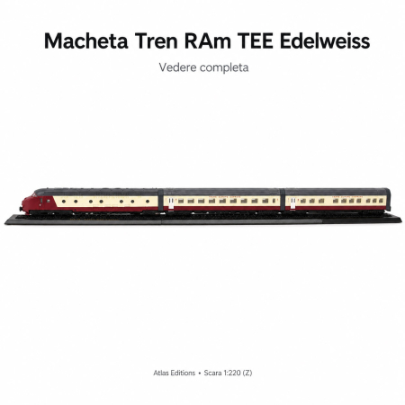 Macheta Tren RAm TEE Edelweiss 1:220 Z, Atlas Editions, set static [6]