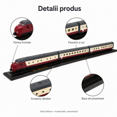 Macheta Tren RAm TEE Edelweiss 1:220 Z, Atlas Editions, set static [4]