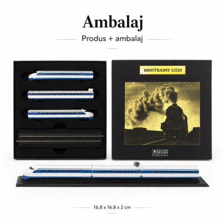 Macheta Tren Shinkansen 1:220 Z, Atlas Editions, set static 3 piese [4]