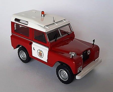 Vehicule Interventie - Macheta Pompieri  Land Rover II Bomberos-Fire Brigade *Barcelona*, red/white