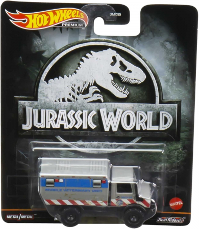 MACHETE AUTO - Masinuta Hot Wheels Premium, Jurassic World, Mercedes-Benz Unimog U 1300L, HCP08, scara 1:64