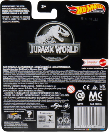 Masinuta Hot Wheels Premium, Jurassic World, Mercedes-Benz Unimog U 1300L, HCP08, scara 1:64 [4]