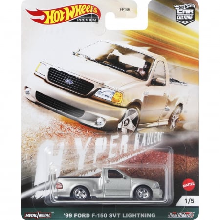 Masini de strada - Masinuta metalica Ford F-150 SVT Lightning - Hot Wheels Premium Car Culture Hyper Haulers, scara 1:64