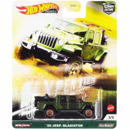 Masini de strada - Masinuta metalica Jeep Gladiator 2020 - Hot Wheels Premium Car Culture Hyper Haulers, scara 1:64