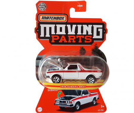 Masini de strada - Masinuta Subaru Brat alb 1978, Matchbox Moving Parts FWD28, scara 1/64