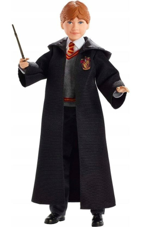 Mattel Harry Potter – Păpușă articulată Ron Weasley FYM52, 28 cm, cu uniformă Gryffindor și baghetă magică [3]