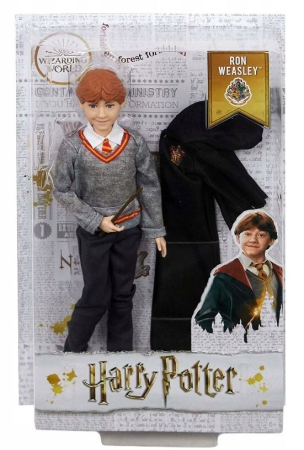 FIGURINE - Mattel Harry Potter – Păpușă articulată Ron Weasley FYM52, 28 cm, cu uniformă Gryffindor și baghetă magică