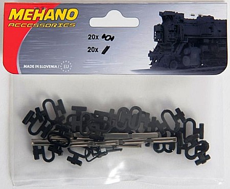TRENULETE ELECTRICE SI ACCESORII - Set clipsuri & conectori sina H0, Mehano F246