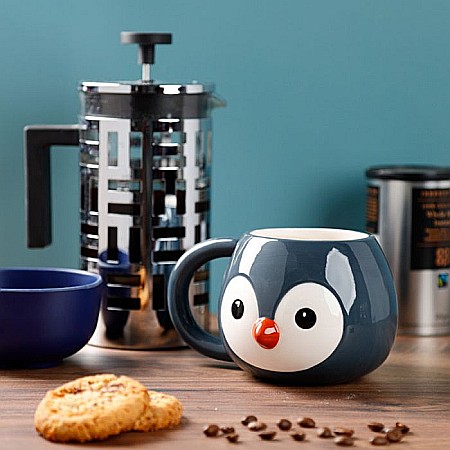 Cani 3D - Cana din ceramica cap de pinguin - 660 ml