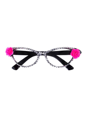 Ochelari party cu strasuri si trandafiri – vibe fun & glam [1]