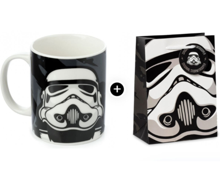 Pachet cadou Stormtrooper Star Wars – Cană porțelan neagră + pungă cadou [0]