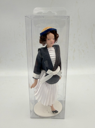 Papusa din portelan Lady Marine scara 1/12 cu suport, pentru colectie [2]
