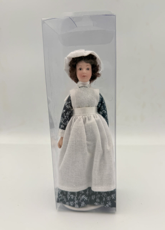 Papusa din portelan Nanny scara 1/12 pentru casute de papusi, cu suport [3]