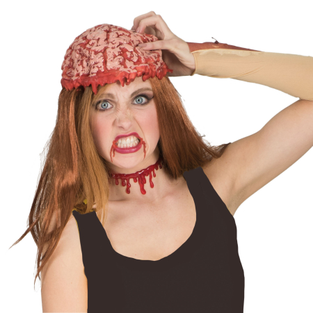 Peruca hidoasa creier – accesoriu horror Halloween si petreceri, cod 57495 [1]