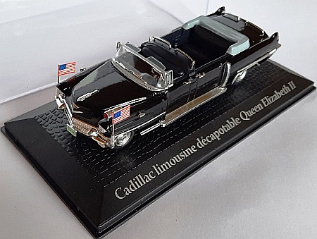 Prezidentiale - Macheta Cadillac 1959 Limo *Queen Elizabeth II* Paris, black