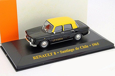 Macheta Renault 8 Taxi Santiago de Chile 1965 scara 1:43
