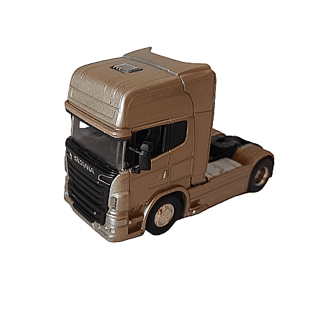 Macheta Camion  Scania V8 R730 2 axe auriu scara 1:64 Welly