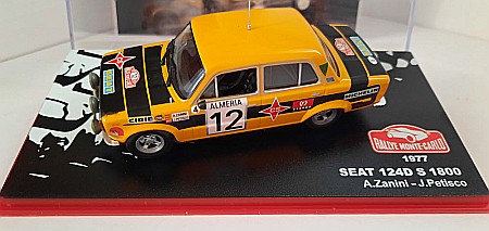 Raliu - Macheta Seat 124D S1800 raliu Monte Carlo 1977, 1:43