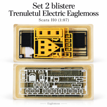 Set 2 Blistere Macheta Casa Galbena H0 (1:87) – Piese Structura si Tamplarie Eaglemoss (Noi, Sigilate) [1]