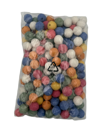 ACCESORII SI BIJUTERII CARNAVAL - Set 200 bile colorate usoare din bumbac Riethmuller – pentru joaca sigura si distractiva