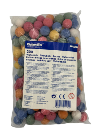 Set 200 bile colorate usoare din bumbac Riethmuller – pentru joaca sigura si distractiva [1]