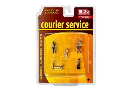 Set figurine Courier Service American Diorama AD-76495MJ, scara 1:64 – 2 figurine + accesorii [3]