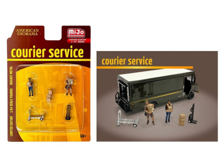Set figurine Courier Service American Diorama AD-76495MJ, scara 1:64 – 2 figurine + accesorii [1]