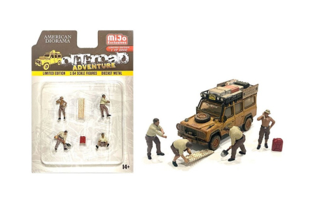 Set figurine off-road American Diorama 76492MJ, scara 1:64 – 4 figurine + 2 accesorii [1]