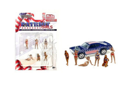 Set figurine Patriot Girls American Diorama 76498MJ, scara 1:64 – 6 figurine pentru diorama [1]