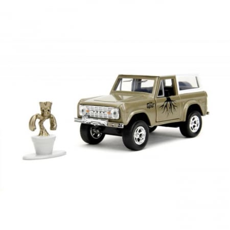 Masini de strada - Set joaca cu masinuta Ford Bronco si Figurina Groot, Jada Toys, scara 1/32