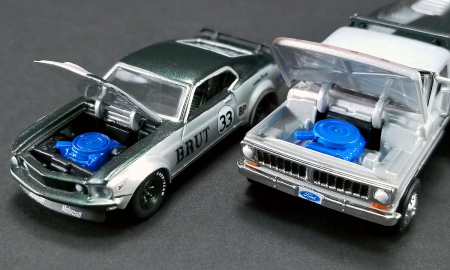 Set masinute ACME Diecast, 1969 Trans Am Mustang & Ford F-350 Ramp Truck Allan Moffat Racing #33 scara1/64 [4]