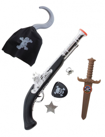 PIRATI - SET ARME SI DECORATIUNI - Set Pirati 6 Piese – Accesorii Petrecere si Carnaval -50242A