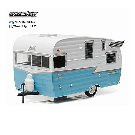 SHASTA AIRFLYTE 1961 albastru/alb MACHETA RULOTA SCARA 1/24 GREENLIGHT [2]