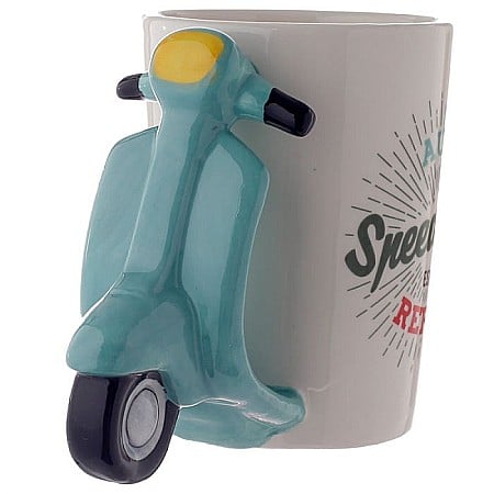 Cani 3D - Cana ceramica cu coada 3D scooter - 400ml