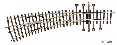 Sine, macazuri, accesorii - Macaz curbat spre stanga, Tillig 82362, H0