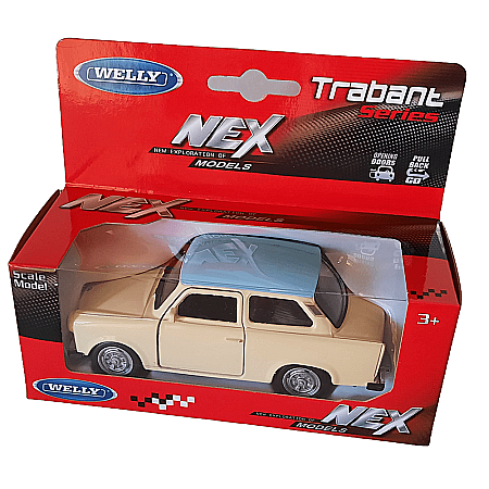 Trabant 601 crem, macheta auto 1/34-1/39 Welly [1]