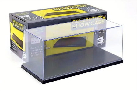 Vitrine, Figurine, Accesorii Machete Auto - Vitrina expunere machete 1:24, postament negru, capac transparent, stivuibila, 27 x 12.5 x 11.2 cm