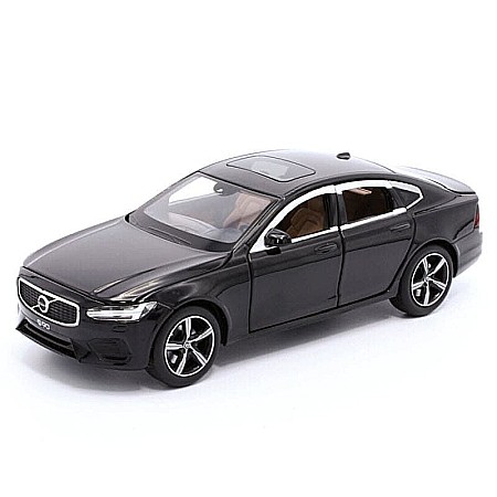 Masini de strada - Volvo S90 negru, macheta auto cu lumini, sunet, pull-back 1/32 Tayumo