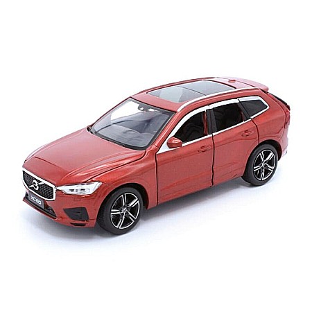 Masini de strada - Volvo XC60 rosu, macheta auto cu lumini, sunet, pull-back 1/32 Tayumo