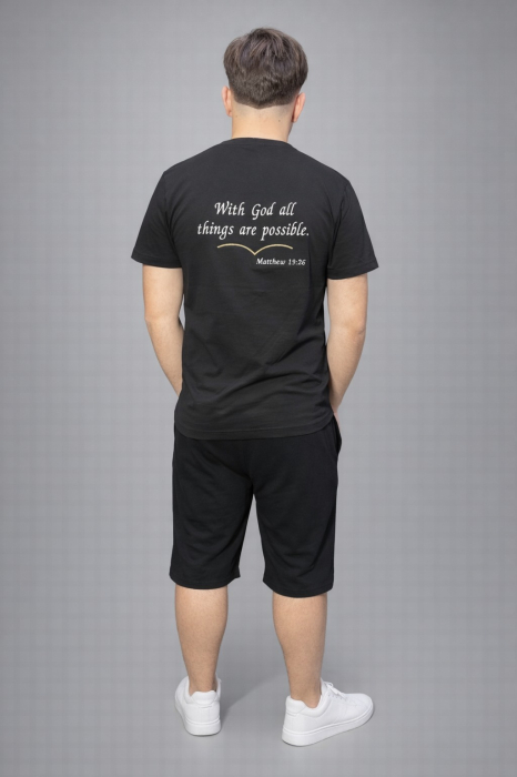Compleu Negru Unisex „With God All Things Are Possible” – HolySignature [4]