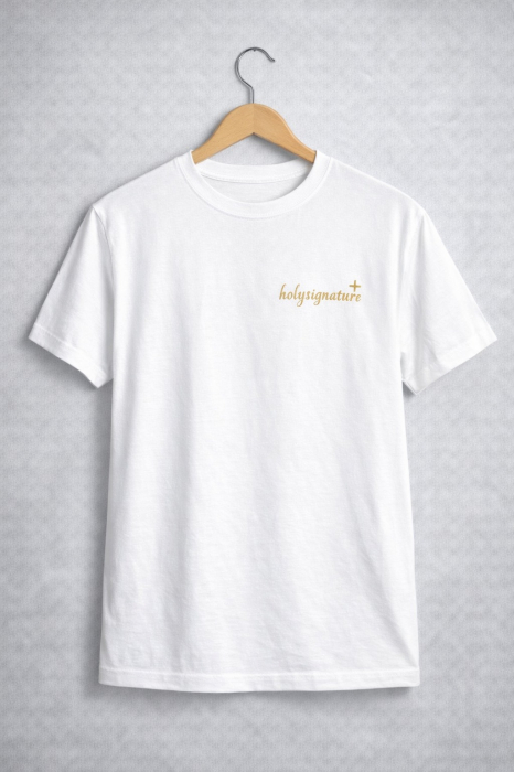 Tricou Alb/Negru Unisex Round Neck „Nu te lăsa biruit de rău” – HolySignature [2]