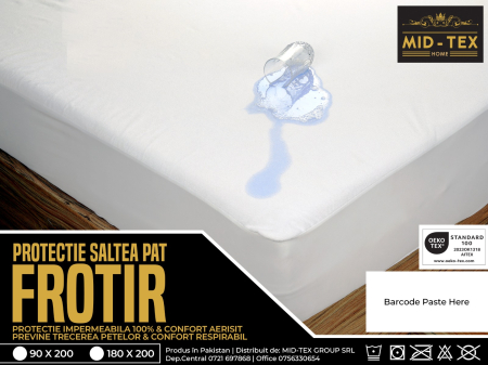 Protectii saltea - Protecție de pat impermeabilă 210 GSM 180x200 cm.